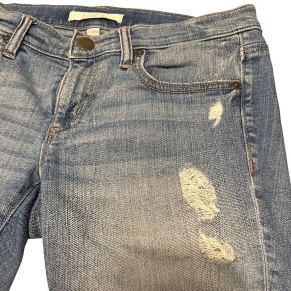 Ann Taylor Loft Womens Distressed Denim Bermuda Shorts Size 2 - Picture 3 of 7